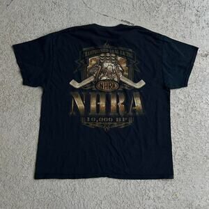 Vintage Y2K NHRA National Hot Rod Association Skull Grunge Tee. Sz XL